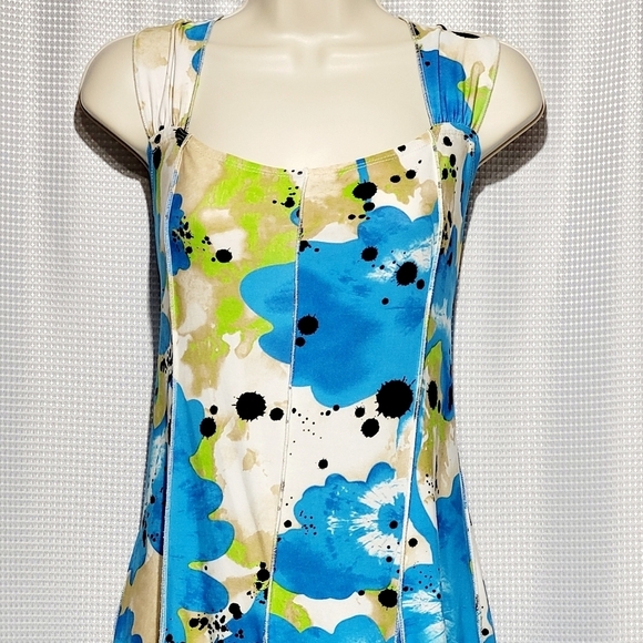 Swing Dress with Stretch Women's Midi Dress with 16 panel swing skirt (M/L) - Picture 4 of 7